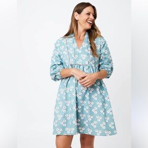 Mata Traders Teal Floral Dress XL excellent condition